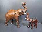 Figuur - Olifanten groot en klein (2) - Leder, Antiek en Kunst