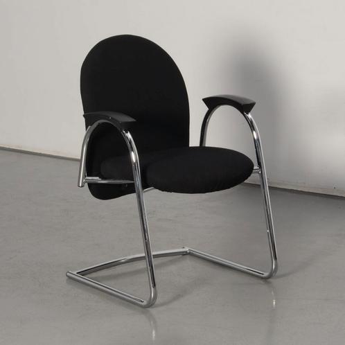 Interstuhl A550 vergaderstoel, zwart, slede frame, Huis en Inrichting, Stoelen, Ophalen of Verzenden