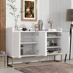 Nieuwe Witte Goude Dressoir Kast - Minimalistisch en Modern, Verzenden, Nieuw