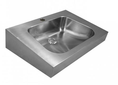 Wandwastafel | RVS | 600 x 420 x(h)152 mm | 2 Modellen, Zakelijke goederen, Horeca | Meubilair en Inrichting, Verzenden