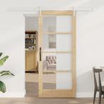 vidaXL Schuifdeur met Hardware Set 86x198,5 cm Massief Hout, Verzenden, Nieuw