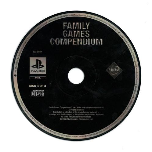 Family Games Compendium (losse discs) (PlayStation 1), Spelcomputers en Games, Games | Sony PlayStation 1, Gebruikt, Verzenden