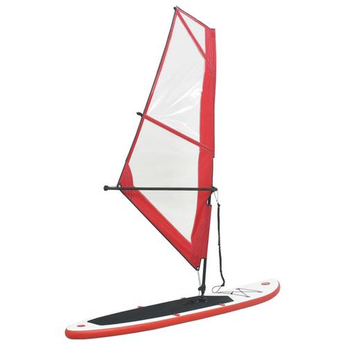 vidaXL Stand-up paddleboard opblaasbaar met zeilset rood en, Watersport en Boten, Suppen, Nieuw, Verzenden