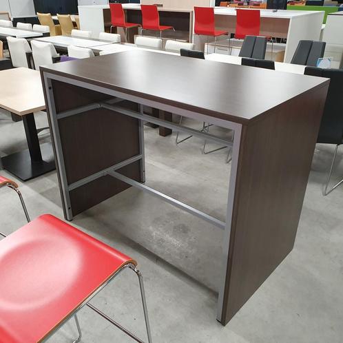 Bartafel / hoog bureau donkerbruin - 110x140x80 cm (met scha, Huis en Inrichting, Bureaus, Ophalen of Verzenden