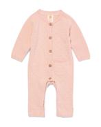 HEMA Baby jumpsuit gebreid licht roze oudroze, Verzenden, Nieuw