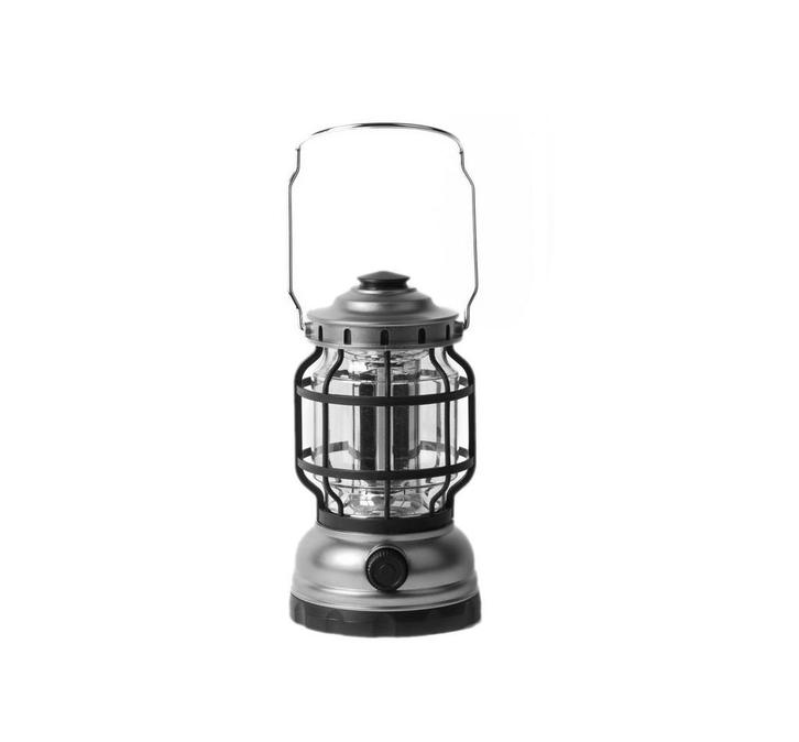 Retro campinglamp (dimbaar, op batterij, zilver), Doe-het-zelf en Verbouw, Gereedschap | Handgereedschap, Nieuw, Ophalen of Verzenden