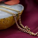 Gouden gourmetschakel armband | 20 cm (heren armband), Sieraden, Tassen en Uiterlijk, Armbanden, Ophalen of Verzenden, Gebruikt