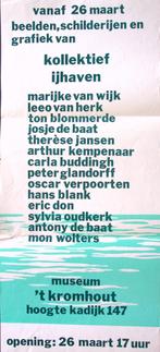 vintage poster over samenkomst kollektief ijhaven (Posters), Verzamelen, Verzenden, Nieuw, Overige onderwerpen, Met lijst