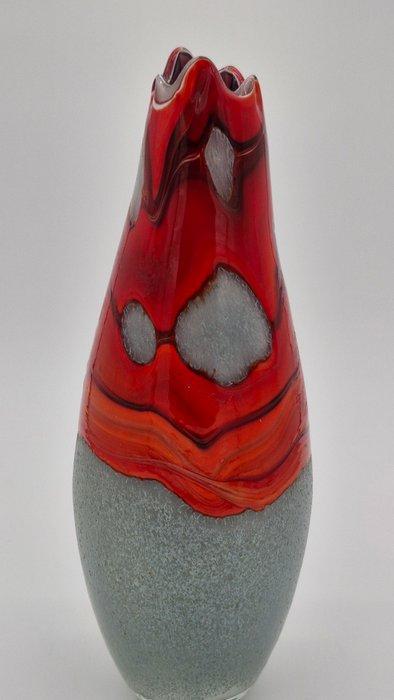 Vaas - H. 33 cm - Glas - Lava Flow, Antiek en Kunst, Antiek | Glas en Kristal