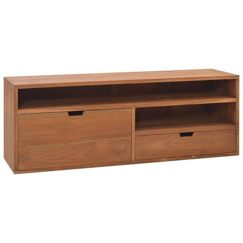 vidaXL Tv-meubel 110x30x40 cm massief teakhout, Huis en Inrichting, Kasten | Televisiemeubels, 25 tot 50 cm, Nieuw, Teakhout, Minder dan 100 cm