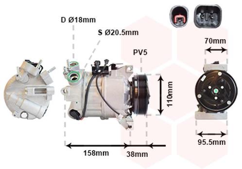 AIRCO COMPRESSOR VOOR FORD MONDEO BA7 2007-2010 1377827, Auto-onderdelen, Airco en Verwarming, Nieuw, Ophalen of Verzenden