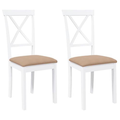 Eetkamerstoelen Wit Hout - retourdeal - 35% korting!, Huis en Inrichting, Stoelen, Twee, Wit, Nieuw, Ophalen of Verzenden