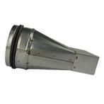 Verloopstuk van rechthoekig 100mm x 40mm naar rond Ø 100mm, Verzenden, Nieuw