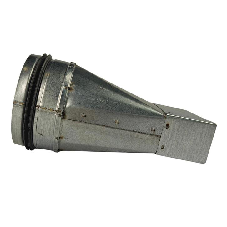 Verloopstuk van rechthoekig 100mm x 40mm naar rond Ø 100mm, Doe-het-zelf en Verbouw, Ventilatie en Afzuiging, Nieuw, Verzenden