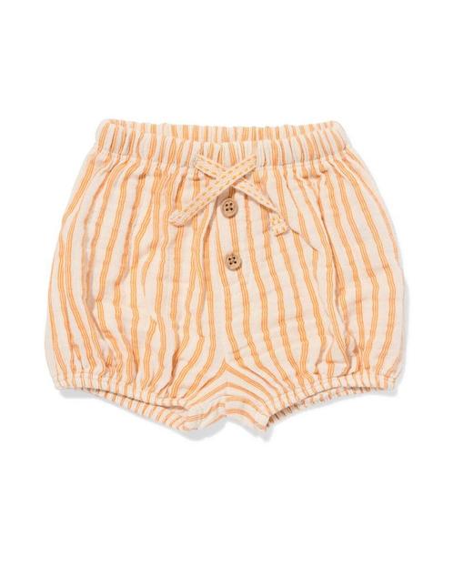 HEMA Newborn korte broek mousseline strepen ecru, Kinderen en Baby's, Babykleding | Overige, Nieuw, Verzenden