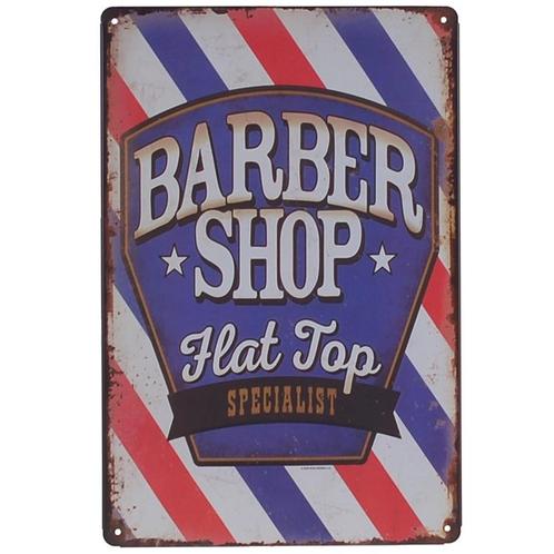 Metalen plaatje - Barber Shop NIEUW, Huis en Inrichting, Woonaccessoires | Tekstborden en Spreuken, Nieuw, Ophalen of Verzenden