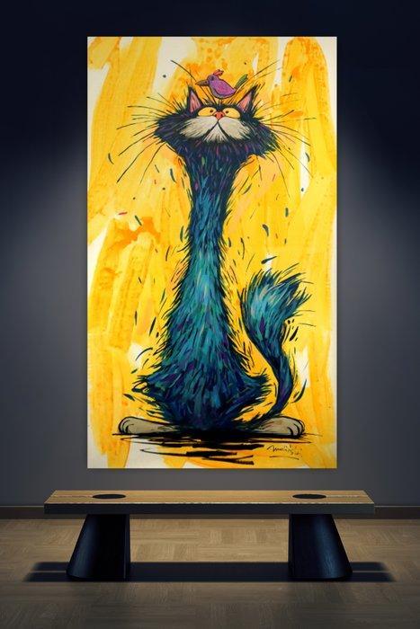 Waldemar Zwoliski - BIRD ON BOARD XXL, Antiek en Kunst, Kunst | Schilderijen | Modern