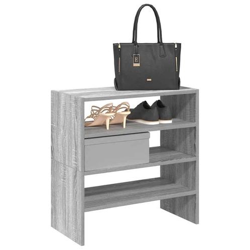 vidaXL Schoenenrekken 2 st stapelbaar 60x30x30,5 cm grijs, Huis en Inrichting, Kasten | Schoenenrekken, Nieuw, Verzenden