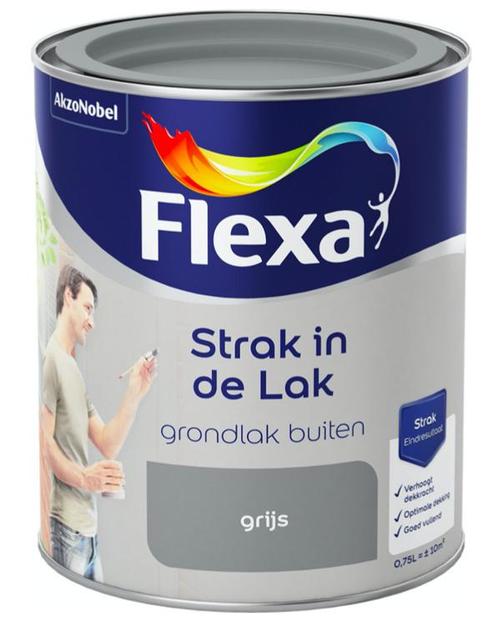 Strak in de Lak Grondverf waterbasis - Grijs - 0,75 liter, Doe-het-zelf en Verbouw, Verf, Beits en Lak, Lak, Grijs, Nieuw, Minder dan 5 liter