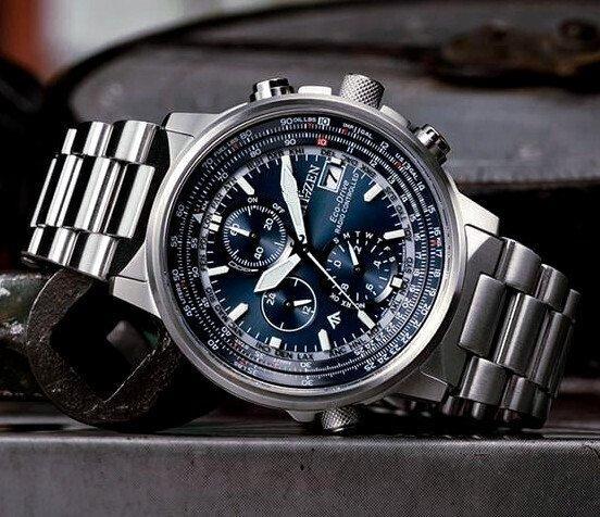 Citizen - Collezione Promaster SKY Crono Pilot Acciaio, Sieraden, Tassen en Uiterlijk, Horloges | Heren