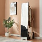 Garderobespiegel Saden met kledingrek 165x40x51 cm zwart [en, Huis en Inrichting, Woonaccessoires | Spiegels, Verzenden, Nieuw