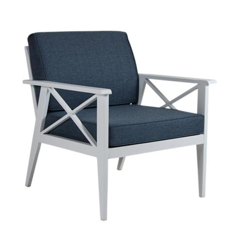 *WOONWINKEL* Brafab Sottenville Tuin Loungestoel Blauw Wit, Tuin en Terras, Tuinsets en Loungesets, Nieuw, Verzenden