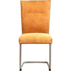Leren eetkamerstoel Retro - Kenia Cognac (cognac) -, Ophalen of Verzenden, Nieuw, Leer, Modern