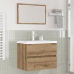 vidaXL Badkamermeubelset 3 pcs Zwart eiken 60 x 38.5 x 45 cm, Huis en Inrichting, Badkamer | Badkamermeubels, Verzenden, Nieuw