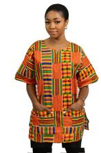 Multicolor Kente Dashiki Shirt / Dashiki Jurk - Afrikaans sh, Ophalen of Verzenden, Nieuw
