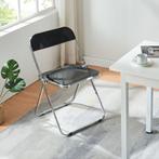 Klapstoel set van 4 Pornainen 74x46x47 cm zwart [en.casa], Huis en Inrichting, Stoelen, Verzenden, Nieuw