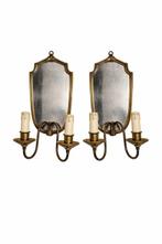 Inbouw wandlamp - Messing, Glas