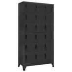 vidaXL Lockerkast 90x40x180 cm staal antracietkleurig, Huis en Inrichting, Kasten | Lockerkasten, Verzenden, Nieuw