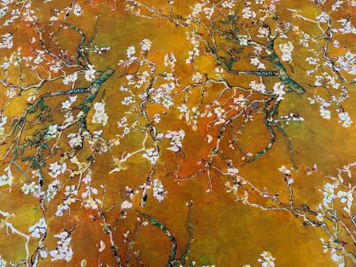 Gouden bloei – Eerbetoon aan Van Gogh op OEKO-TEX katoen -, Antiek en Kunst, Antiek | Kleden en Textiel