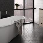 Vloertegel wandtegel hexagon 11,6x10,1 mat zwart donker, Ophalen, Keramiek, Nieuw, 10 m² of meer