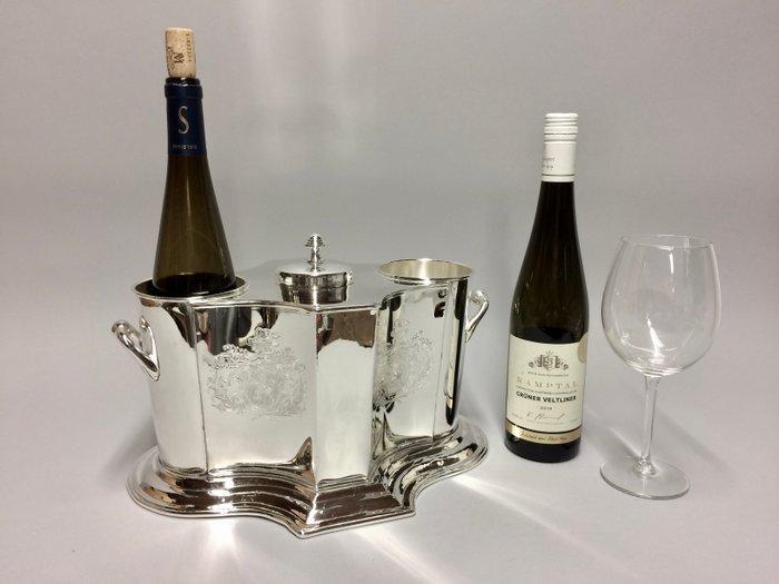 Wijnkoeler - Wijnkoeler voor twee flessen met een, Antiek en Kunst, Antiek | Meubels | Tafels