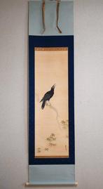 Vogel en Blad - Kraai en Esdoorn - hangende scroll - Met de, Antiek en Kunst