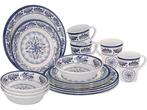Bo-Camp - Servies - 16 Stuks - Old Dutch - Blauw/Wit, Verzenden, Zo goed als nieuw