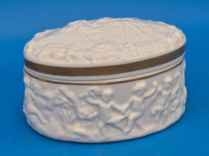 Porzellanmanufaktur Plaue (PMP) – Reliefdose mit Putten –, Antiek en Kunst, Antiek | Meubels | Tafels