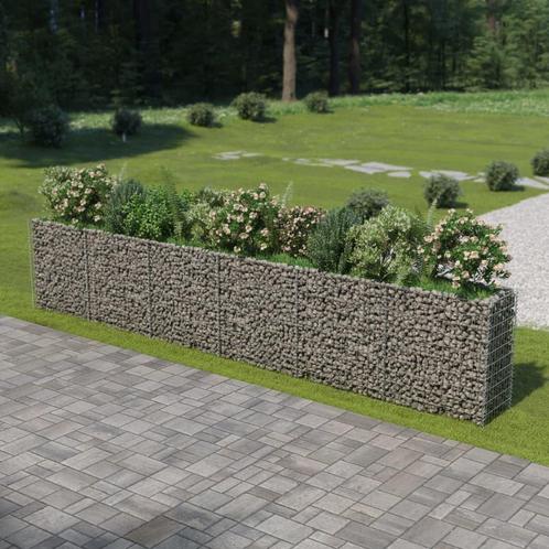 vidaXL Gabion plantenbak verhoogd 540x50x100 cm, Tuin en Terras, Bloembakken en Plantenbakken, 100 cm of meer, Nieuw, Metaal, 60 cm of meer