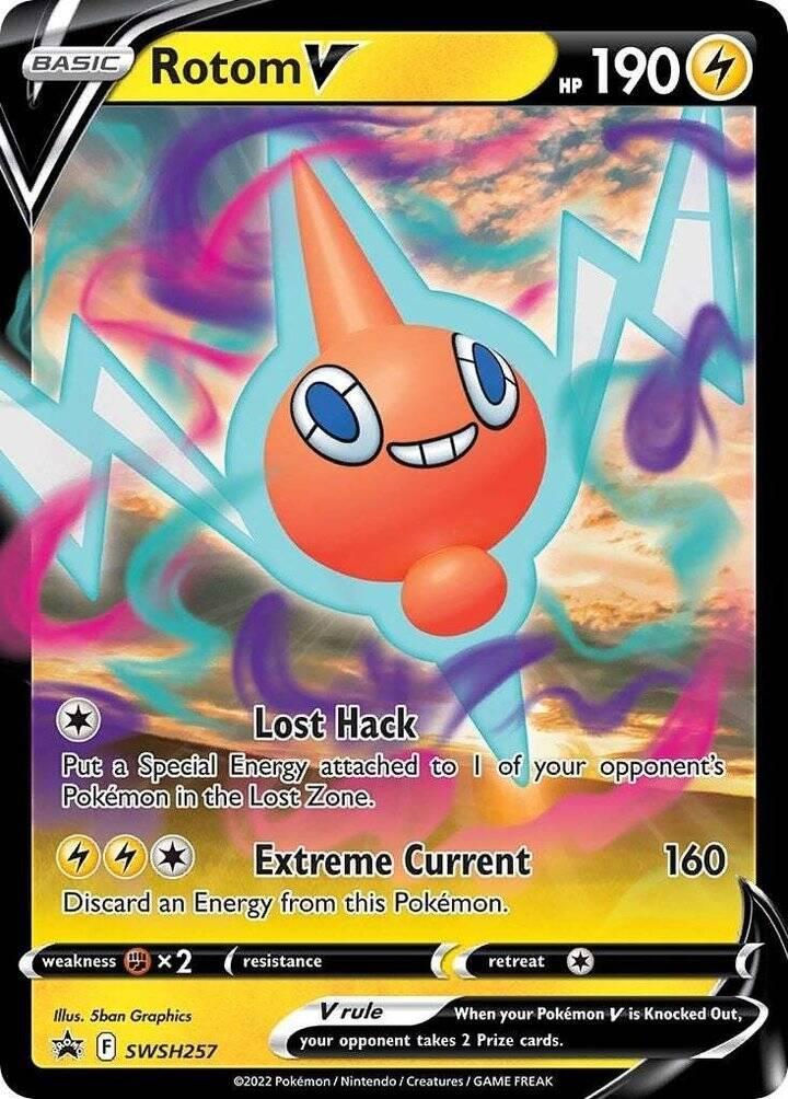 Rotom V swsh257 Sword&Shield Promos, Hobby en Vrije tijd, Verzamelkaartspellen | Pokémon, Losse kaart, Nieuw, Foil, Ophalen of Verzenden