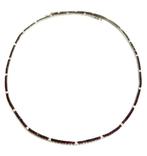 Kraagketting - 18 karaat Witgoud - 7.91ct. tw. Robijn -, Sieraden, Tassen en Uiterlijk, Antieke sieraden