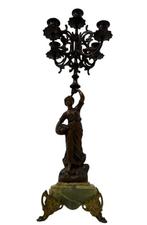 Kandelaber - Verguld brons - H : 48,5 cm, Antiek en Kunst