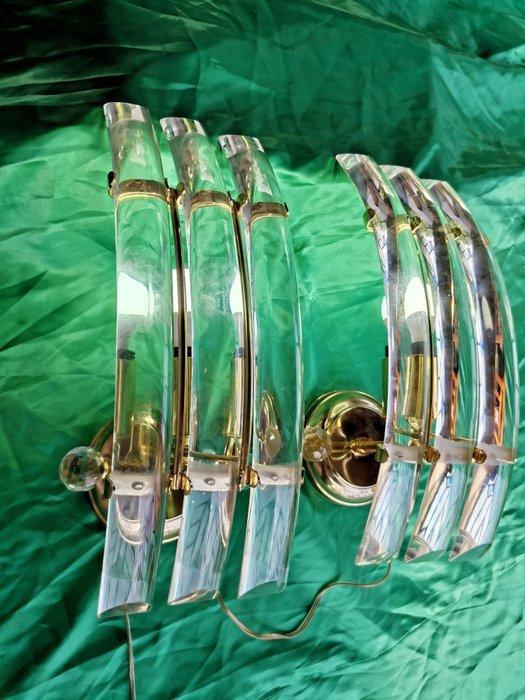 Wandlamp (2) - Metaal, Glas, Antiek en Kunst, Antiek | Lampen