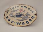 KDF-Wagen, collectors plate - Emaille plaat - Legering