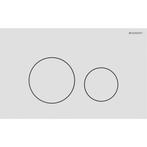 Geberit Drukplaat Sigma 40, 2-toets Round RVS Mat Wit, Ophalen of Verzenden, Nieuw, Chroom, Overige typen