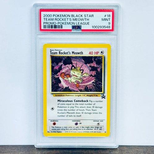 Pokémon Graded card - Team Rockets Meowth - PSA 9, Hobby en Vrije tijd, Verzamelkaartspellen | Pokémon
