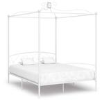 vidaXL Hemelbedframe metaal wit 180x200 cm, Eenpersoons, Verzenden, Wit, Nieuw