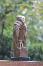 onbekend - sculptuur, zware bronzen uil - 33 cm - marmer, Antiek en Kunst