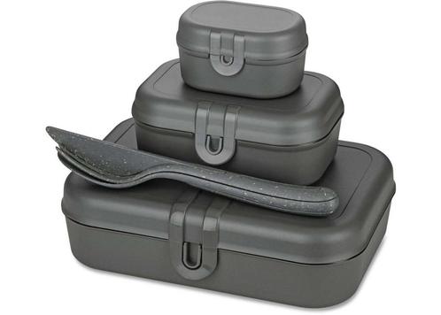 Koziol Bio-Circulair Pascal Ready lunchbox en bestekset -, Huis en Inrichting, Keuken | Bestek, Nieuw, Verzenden