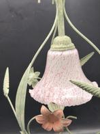 Plafondlamp - Vintage ophanging - metaal en glas